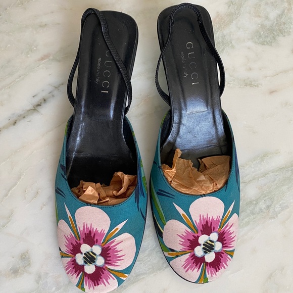 GUCCI FLOWER HEEL - Picture 5 of 5